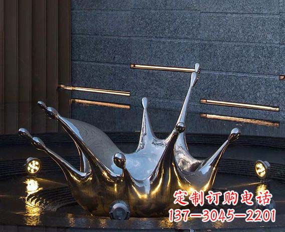 不锈钢水花造型雕塑