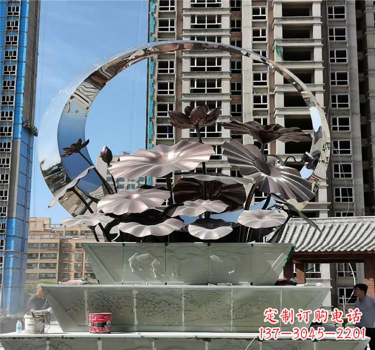 荷花雕塑 - 不锈钢/水景/荷花 荷花雕塑 - 不锈钢/水景/荷花