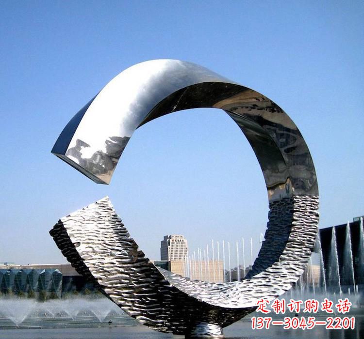 圆环雕塑 - 不锈钢/水景/圆环 圆环雕塑 - 不锈钢/水景/圆环