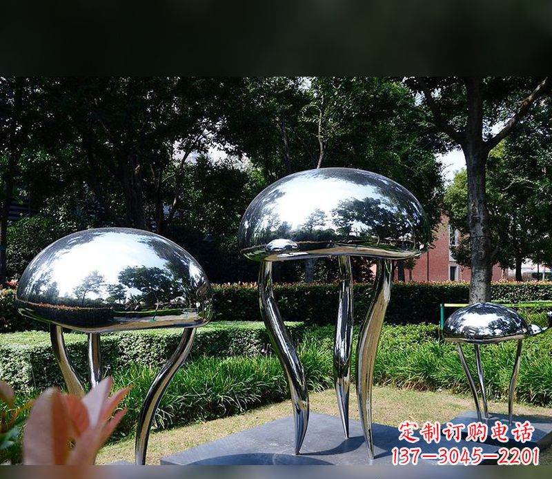 不锈钢水母雕塑 (2)