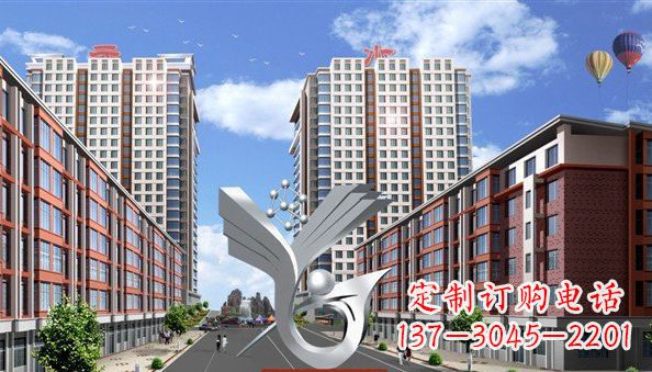 不锈钢水云天小区景观雕塑