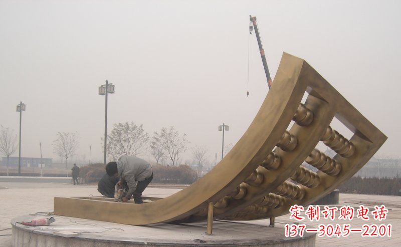 不锈钢算盘雕塑