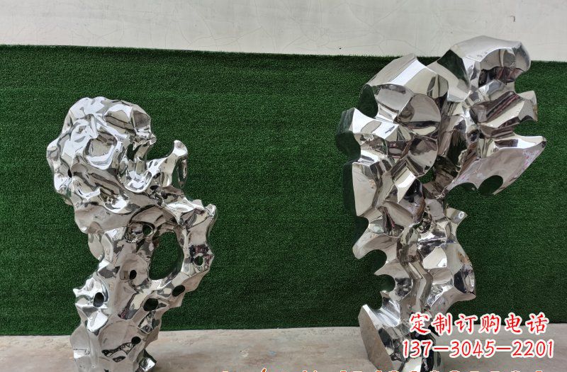 不锈钢太湖石景观雕塑