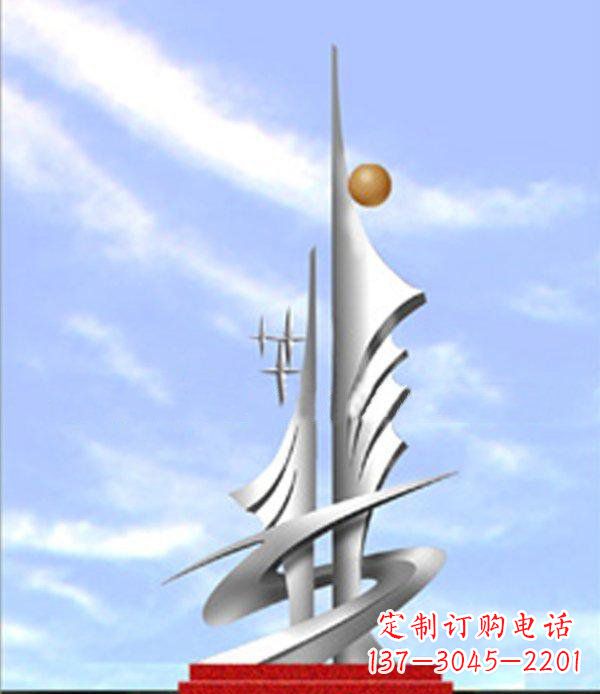不锈钢腾飞校园景观雕塑