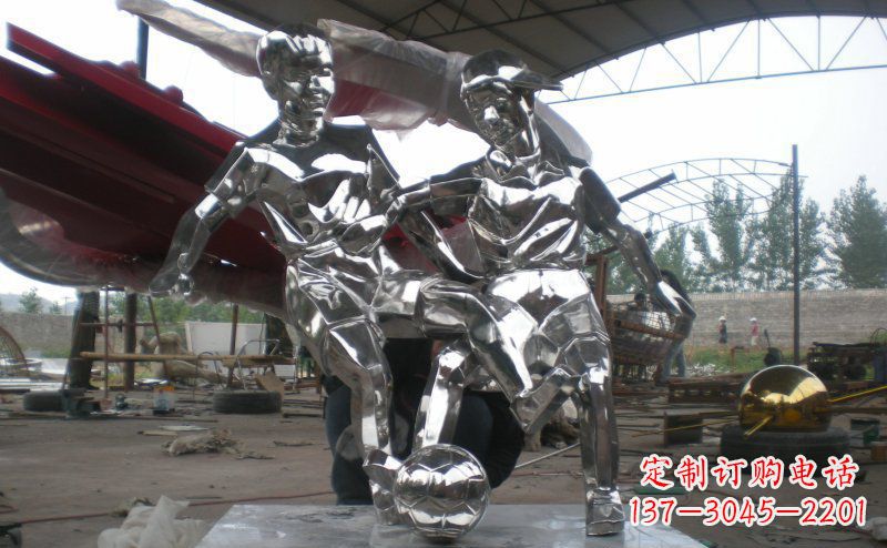 不锈钢/足球-不锈钢踢足球雕塑 (2) 不锈钢/足球-不锈钢踢足球雕塑 (2)
