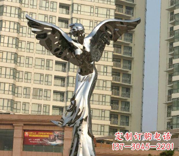 不锈钢/天使-不锈钢天使雕塑 不锈钢/天使-不锈钢天使雕塑