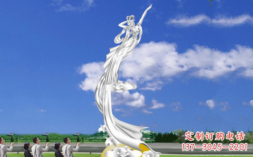 不锈钢天上人间广场景观雕塑