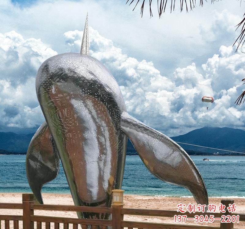 不锈钢鲸鱼雕塑精美绝伦 不锈钢鲸鱼雕塑精美绝伦
