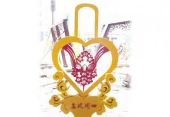 不锈钢龙凤同心景观雕塑彰显中国传统文化
