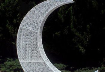 不锈钢镂空月亮公园雕塑浪漫而又神奇