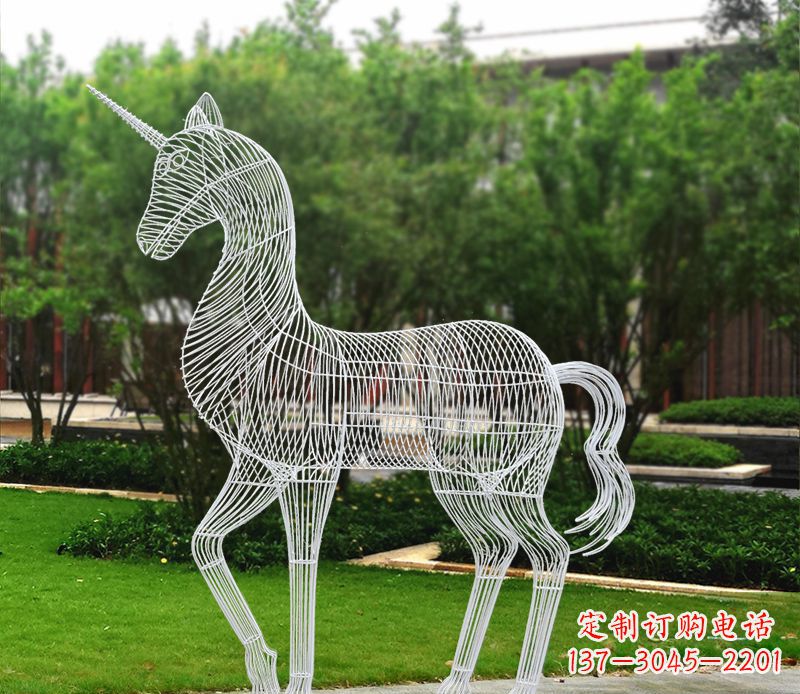 角马雕塑 - 不锈钢/铁艺/网格/角马 角马雕塑 - 不锈钢/铁艺/网格/角马