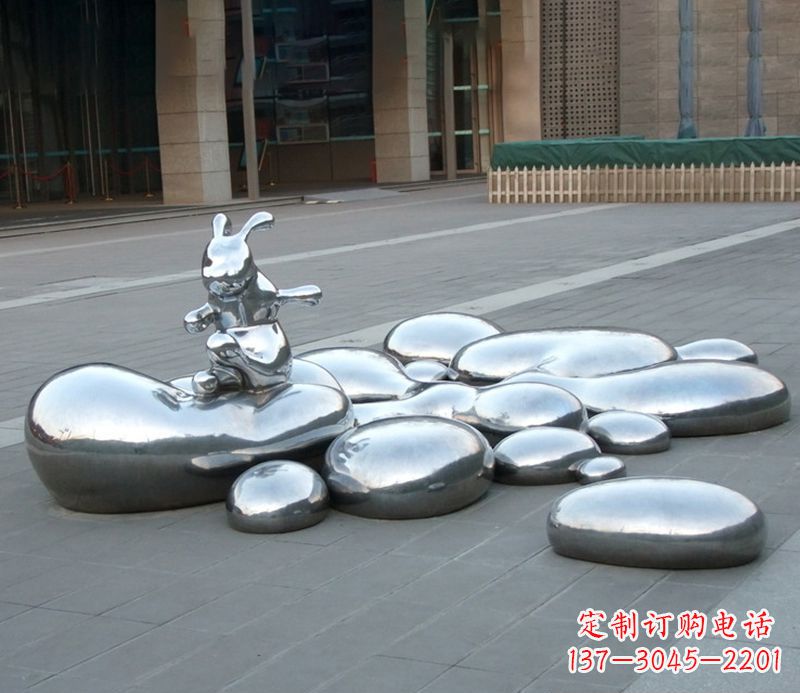 不锈钢/兔子-不锈钢兔子雕塑 不锈钢/兔子-不锈钢兔子雕塑