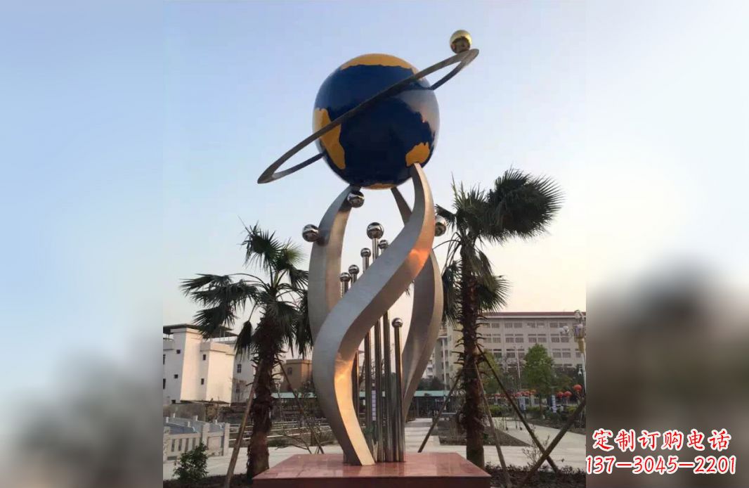 不锈钢未来之星校园雕塑