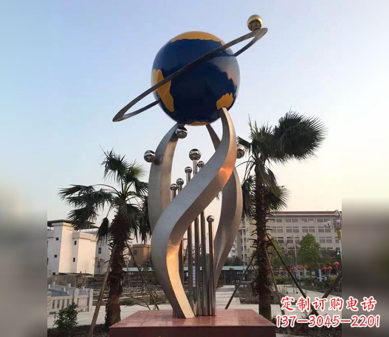 不锈钢未来之星校园雕塑2
