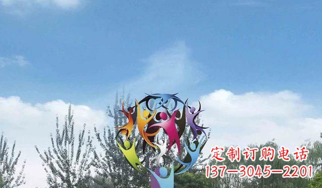 不锈钢文化园抽象雕塑