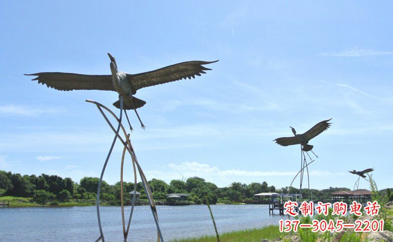 仙鹤雕塑 - 不锈钢/仙鹤 仙鹤雕塑 - 不锈钢/仙鹤