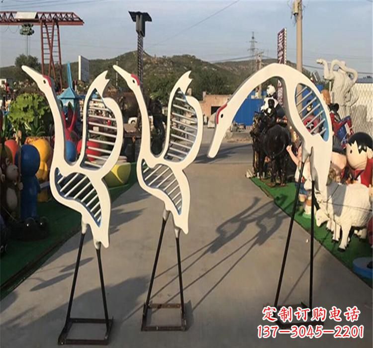精美不锈钢仙鹤雕塑 精美不锈钢仙鹤雕塑