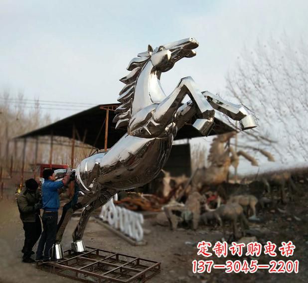 不锈钢/现代/动物-不锈钢现代动物马雕塑 不锈钢/现代/动物-不锈钢现代动物马雕塑