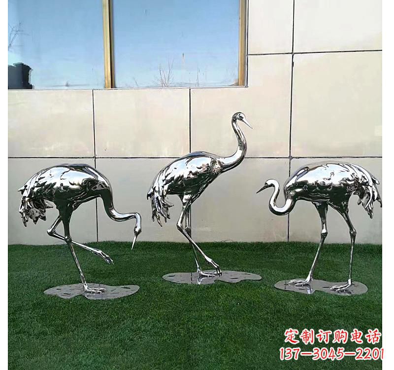 仙鹤雕塑 - 不锈钢/现代/镜面/仙鹤 仙鹤雕塑 - 不锈钢/现代/镜面/仙鹤