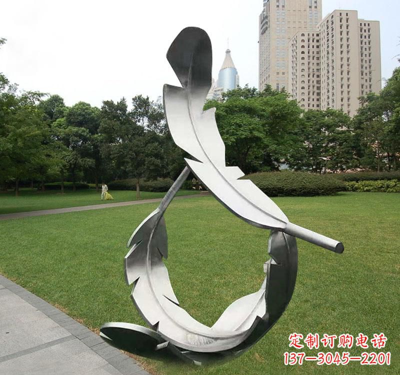 不锈钢现代小区雕塑