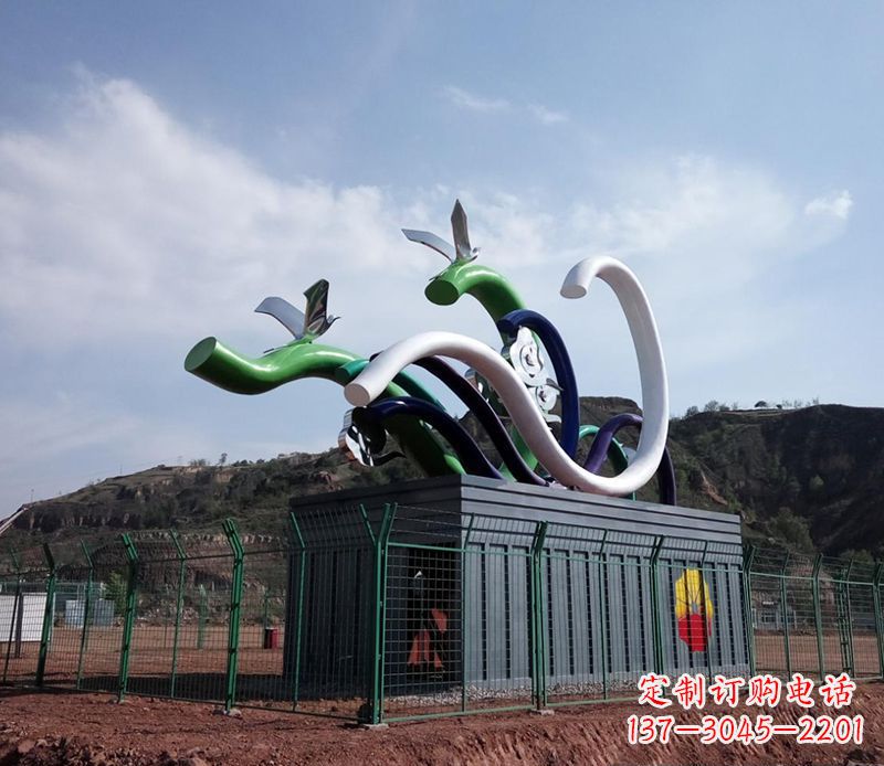 不锈钢祥云雕塑