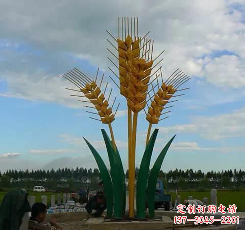 不锈钢小麦雕塑