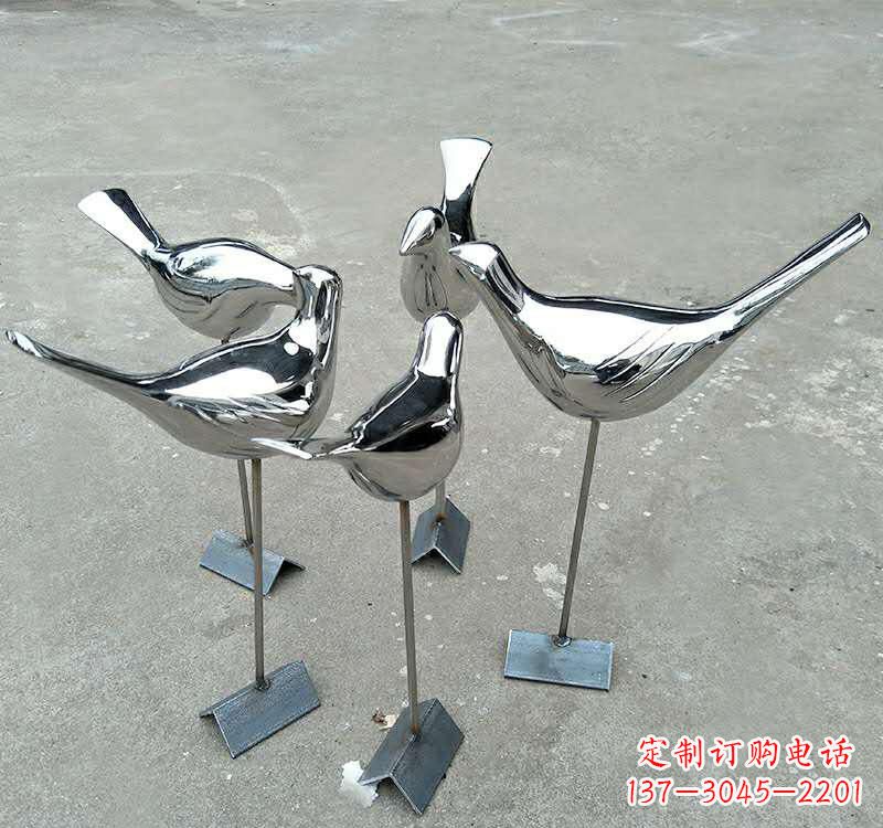 不锈钢小鸟雕塑