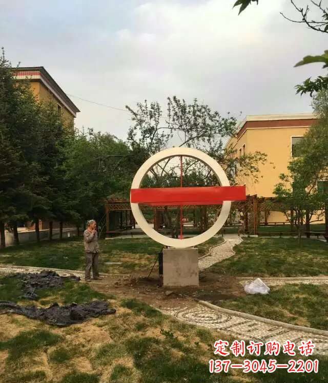不锈钢小区标志景观雕塑