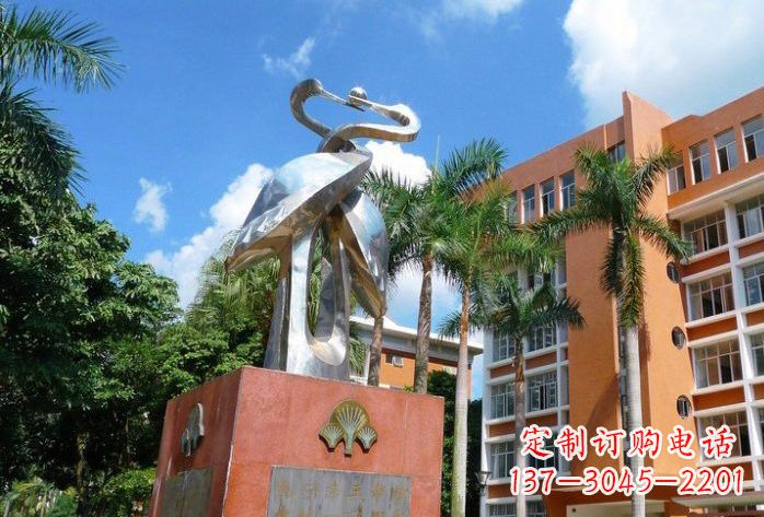 仙鹤雕塑 - 不锈钢/小区/抽象/仙鹤 仙鹤雕塑 - 不锈钢/小区/抽象/仙鹤