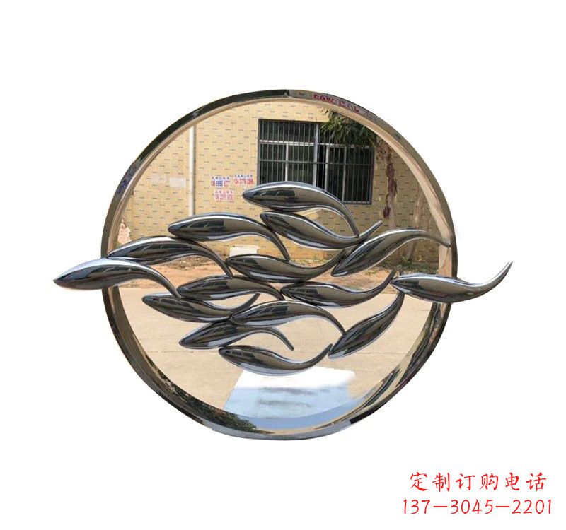 圆环雕塑 - 不锈钢/小区/抽象/鱼和/圆环 圆环雕塑 - 不锈钢/小区/抽象/鱼和/圆环