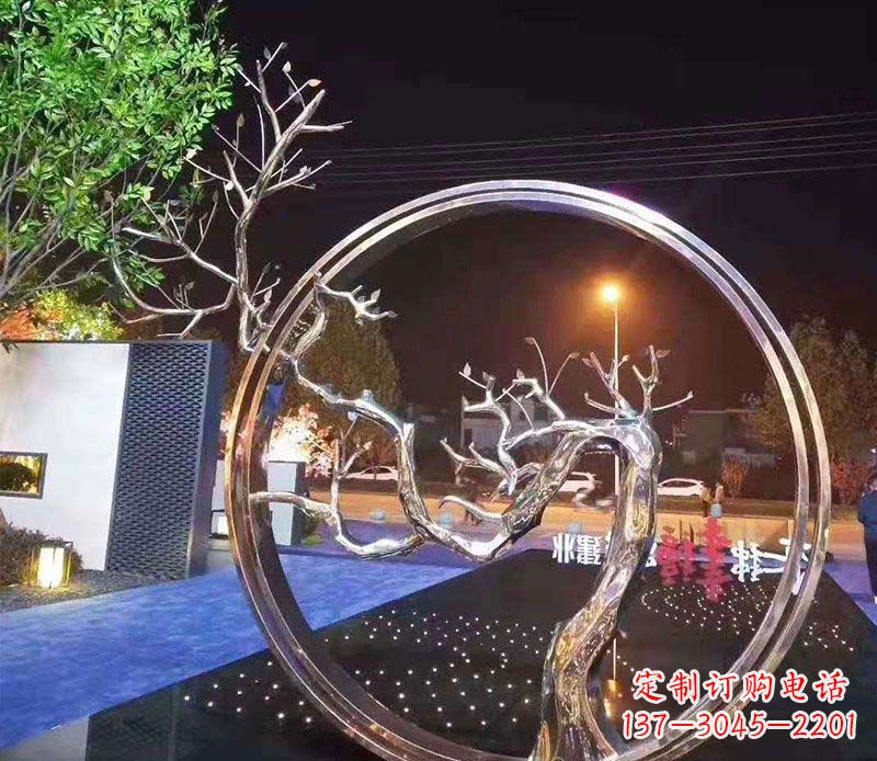 不锈钢小区创意景观雕塑