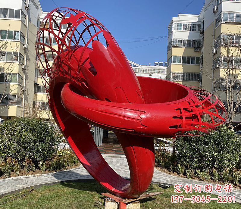 不锈钢小区镂空景观装饰雕塑