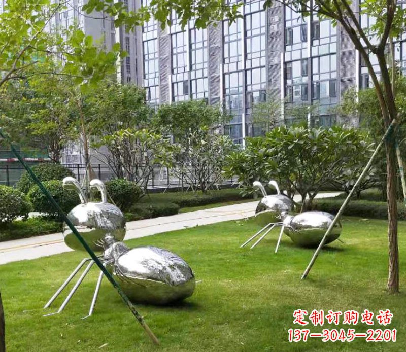 不锈钢小区的蚂蚁雕塑 不锈钢小区的蚂蚁雕塑