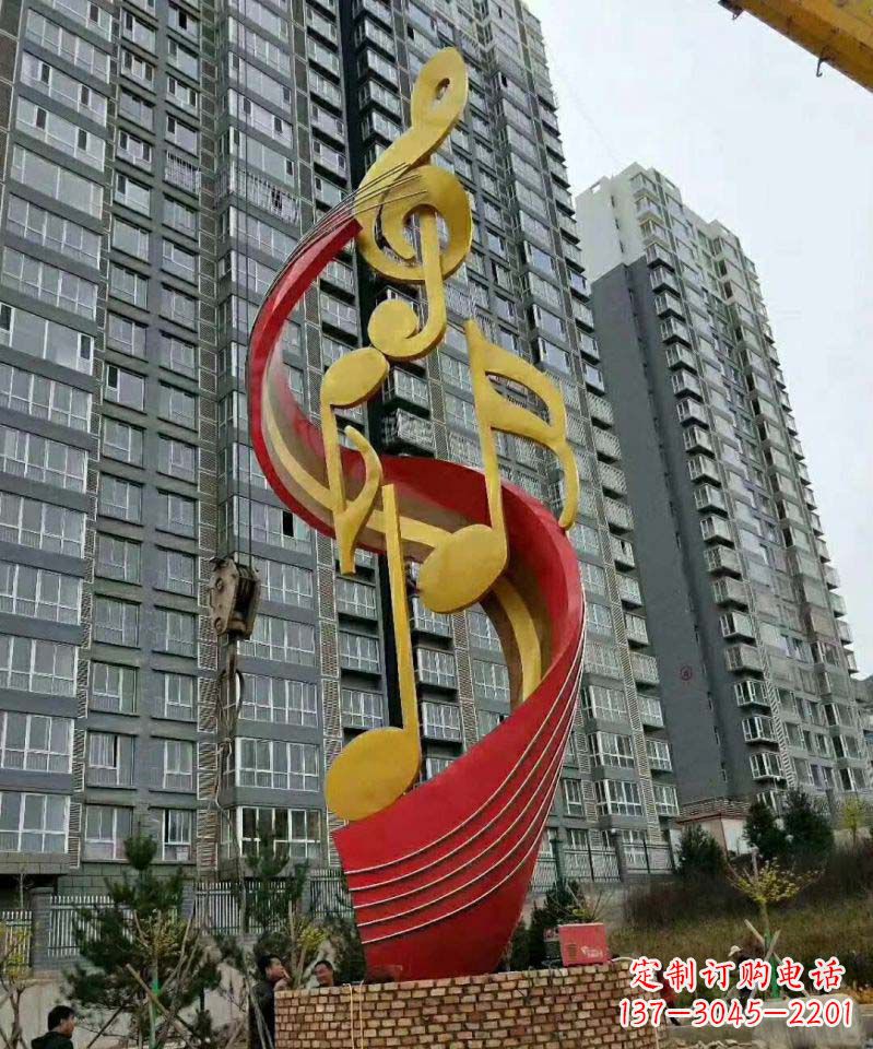 不锈钢小区音符标志雕塑