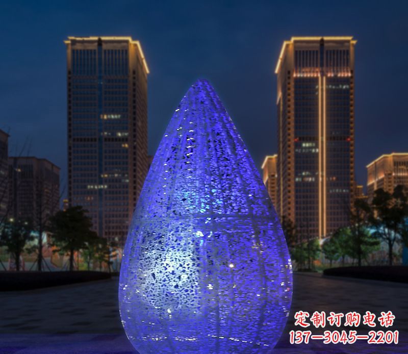 不锈钢小区照明水滴灯