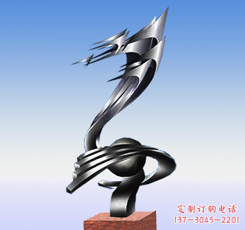 不锈钢校园奔腾雕塑