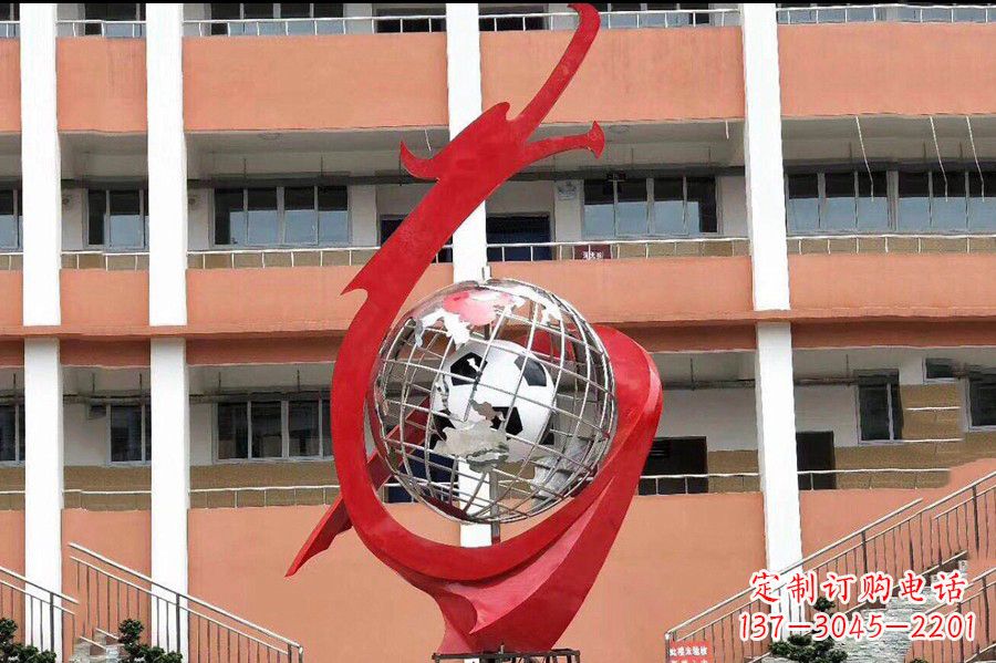 不锈钢校园抽象龙雕塑