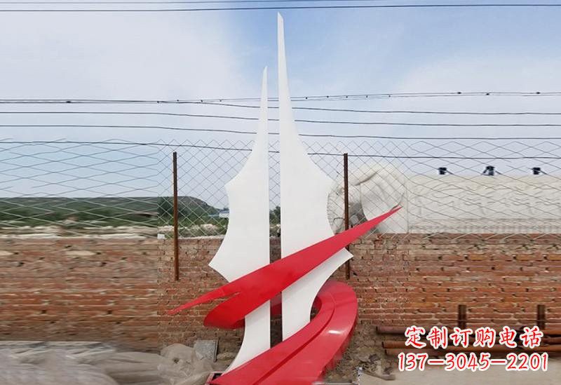 不锈钢校园抽象扬帆起航雕塑