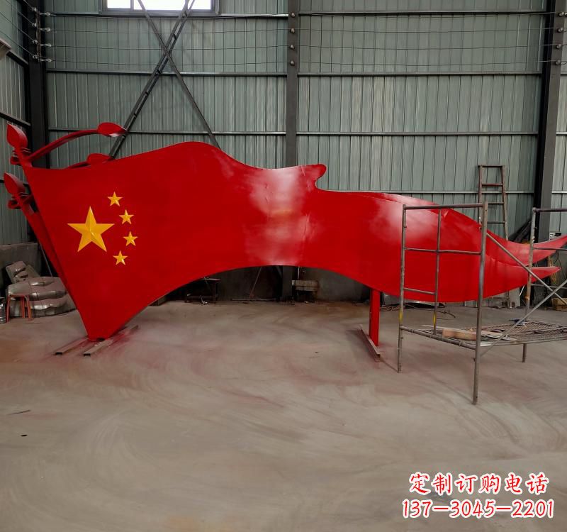 党旗雕塑 - 不锈钢/校园/党旗/标志 党旗雕塑 - 不锈钢/校园/党旗/标志