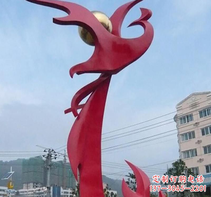 不锈钢校园大型飞翔党建雕塑