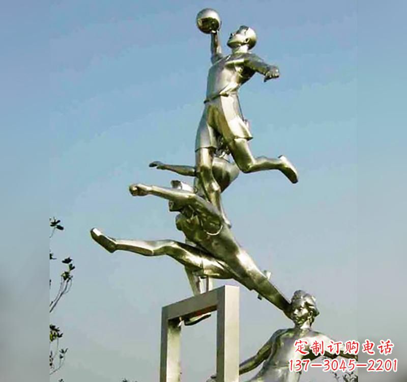 不锈钢校园广场运动人物雕塑