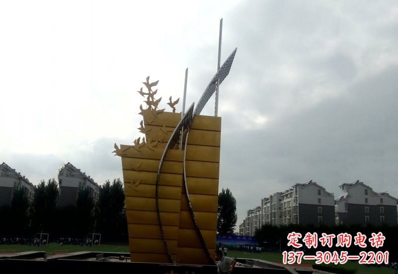 帆船雕塑 - 不锈钢/校园/启航/帆船 帆船雕塑 - 不锈钢/校园/启航/帆船