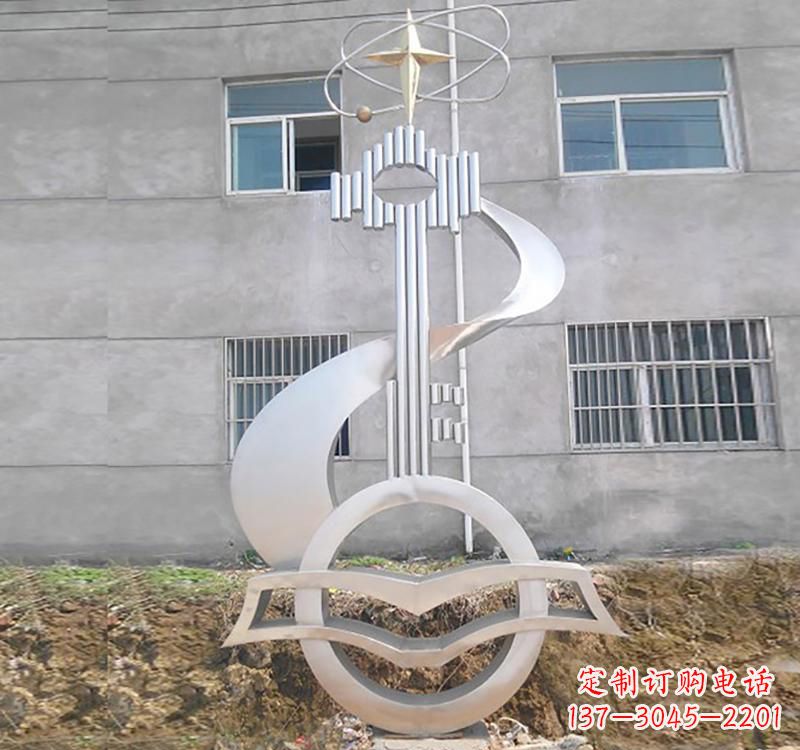 不锈钢校园书本钥匙雕塑让回忆留在校园 不锈钢校园书本钥匙雕塑让回忆留在校园