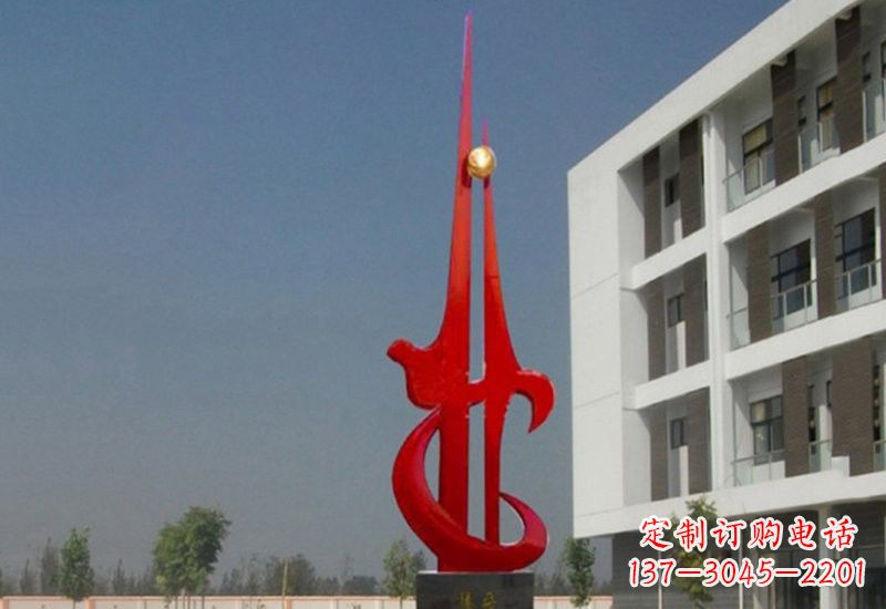 不锈钢校园腾飞雕塑