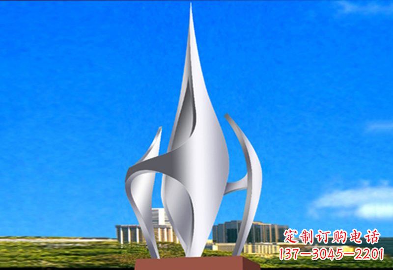不锈钢校园希望之光雕塑设计图