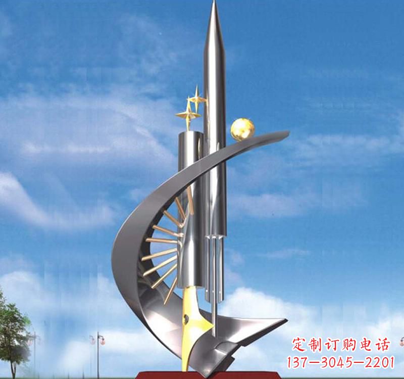 不锈钢校园艺术标识雕塑