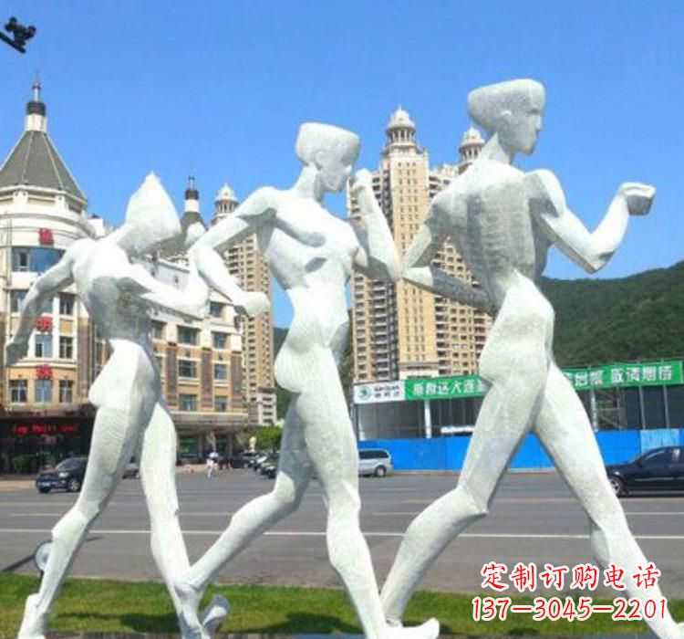 不锈钢校园运动人物雕塑