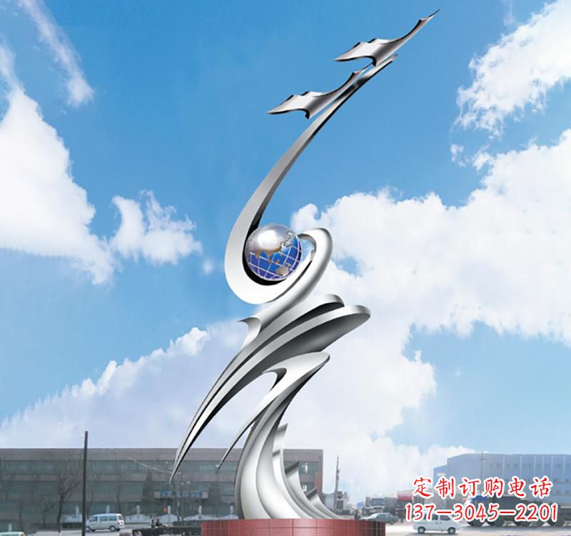 不锈钢校园知识景观标志雕塑