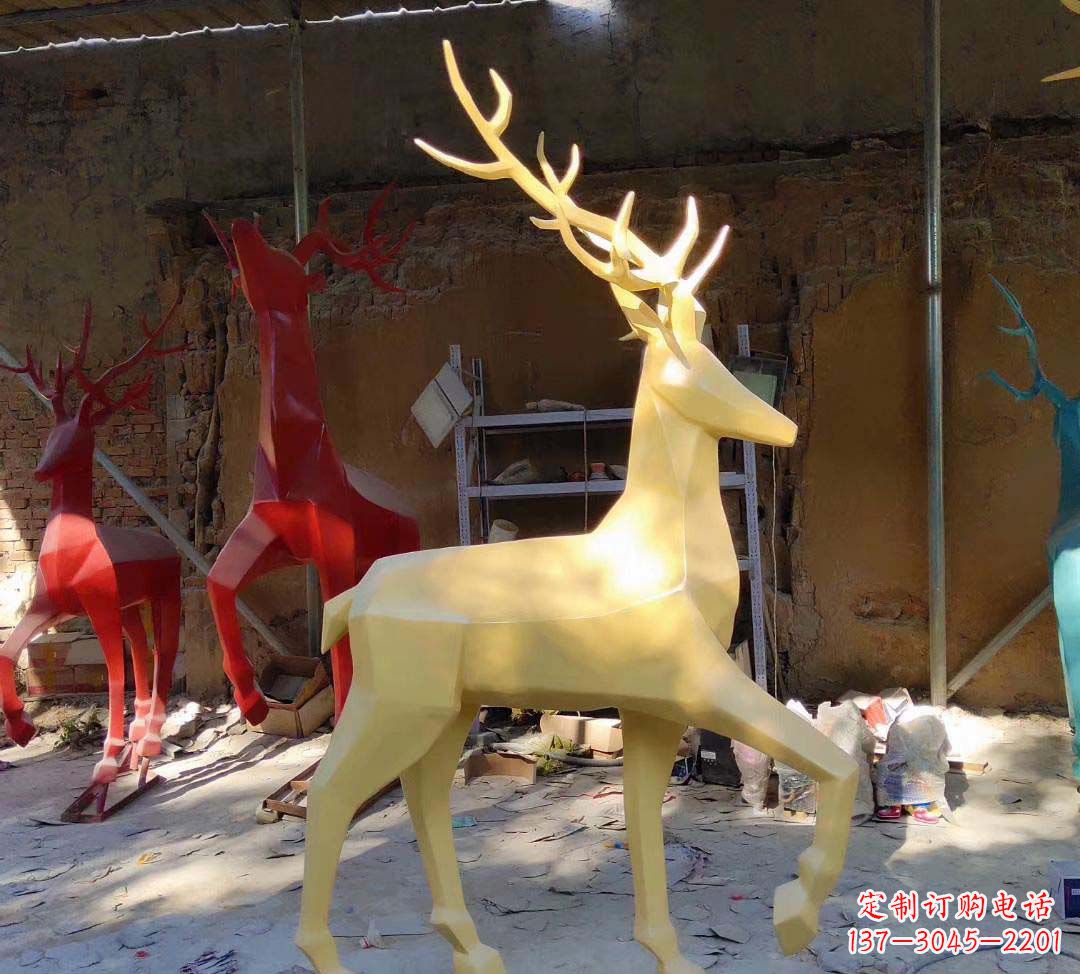 不锈钢新款仿真小鹿雕塑
