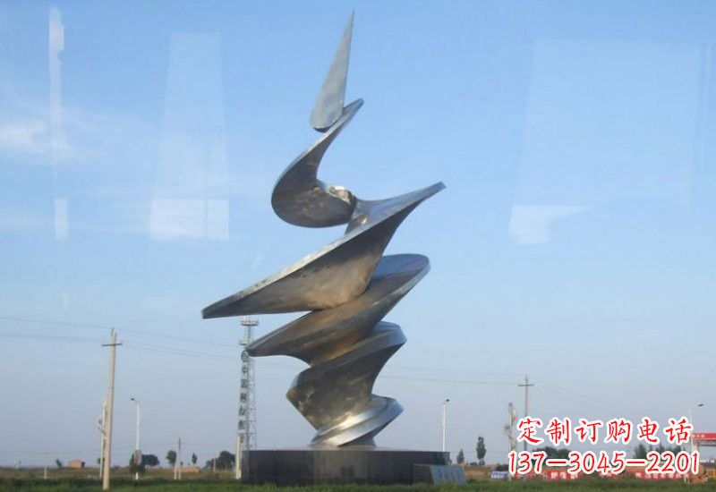 不锈钢旋风雕塑